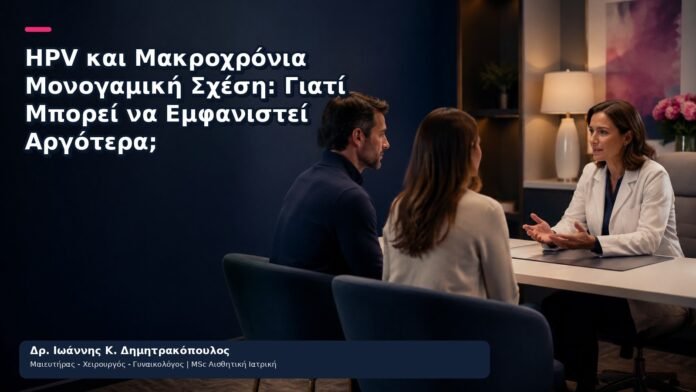 HPV και Μακροχρόνια Μονογαμική Σχέση: Γιατί Μπορεί να Εμφανιστεί Αργότερα; HPV και Μακροχρόνια Μονογαμική Σχέση: Γιατί Μπορεί να Εμφανιστεί Αργότερα; - Δρ. Ιωάννης Κ. Δημητρακόπουλος
