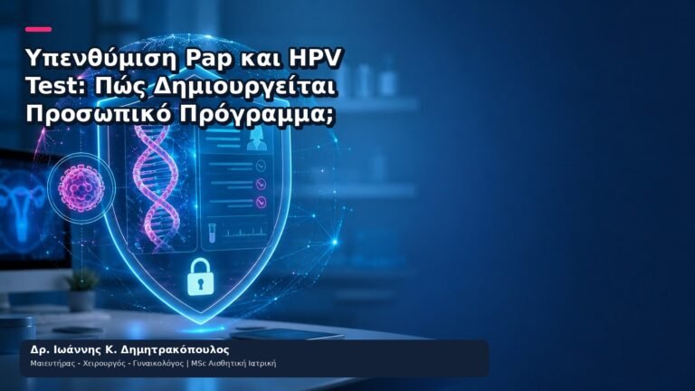 Υπενθύμιση Pap και HPV Test: Πώς Δημιουργείται Προσωπικό Πρόγραμμα; - Δρ. Ιωάννης Κ. Δημητρακόπουλος