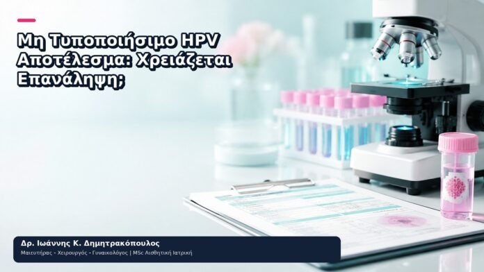 Μη Τυποποιήσιμο HPV Αποτέλεσμα: Χρειάζεται Επανάληψη; Μη Τυποποιήσιμο HPV Αποτέλεσμα: Χρειάζεται Επανάληψη; - Δρ. Ιωάννης Κ. Δημητρακόπουλος
