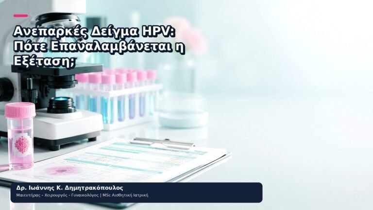 Ανεπαρκές Δείγμα HPV: Πότε Επαναλαμβάνεται η Εξέταση; - Δρ. Ιωάννης Κ. Δημητρακόπουλος