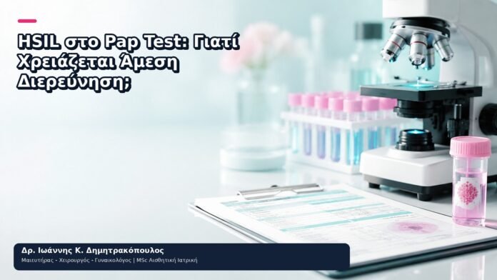 HSIL στο Pap Test: Γιατί Χρειάζεται Άμεση Διερεύνηση; HSIL στο Pap Test: Γιατί Χρειάζεται Άμεση Διερεύνηση; - Δρ. Ιωάννης Κ. Δημητρακόπουλος