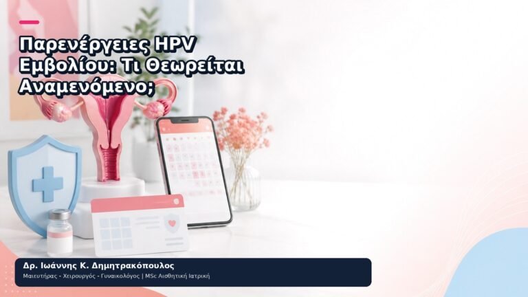 Παρενέργειες HPV Εμβολίου: Τι Θεωρείται Αναμενόμενο; - Δρ. Ιωάννης Κ. Δημητρακόπουλος