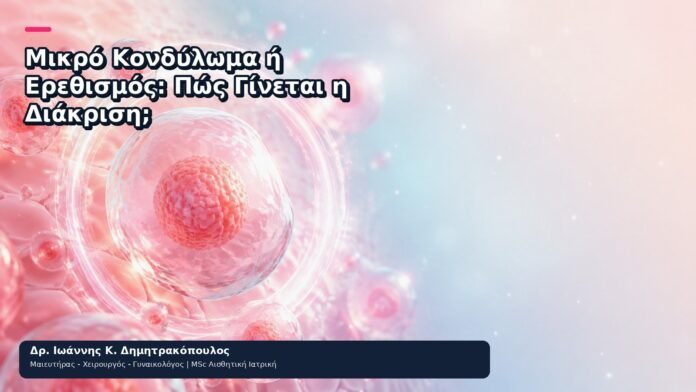 Μικρό Κονδύλωμα ή Ερεθισμός: Πώς Γίνεται η Διάκριση; Μικρό Κονδύλωμα ή Ερεθισμός: Πώς Γίνεται η Διάκριση; - Δρ. Ιωάννης Κ. Δημητρακόπουλος