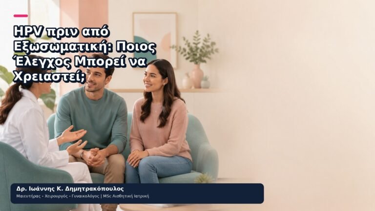 HPV πριν από Εξωσωματική: Ποιος Έλεγχος Μπορεί να Χρειαστεί; - Δρ. Ιωάννης Κ. Δημητρακόπουλος