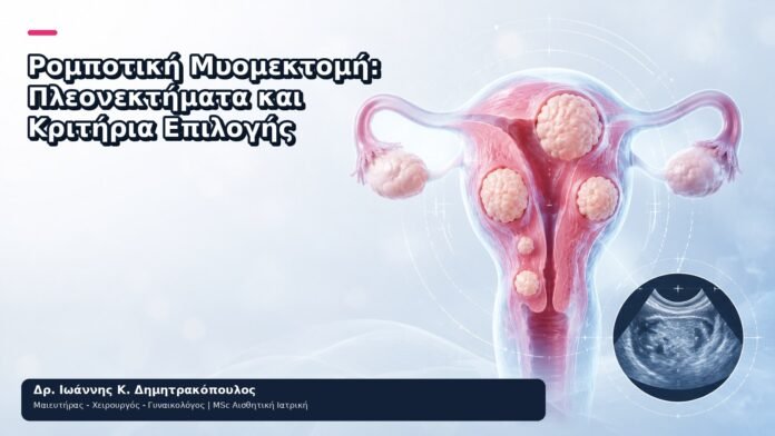 Ρομποτική Μυομεκτομή: Πλεονεκτήματα και Κριτήρια Επιλογής - Δρ. Ιωάννης Κ. Δημητρακόπουλος