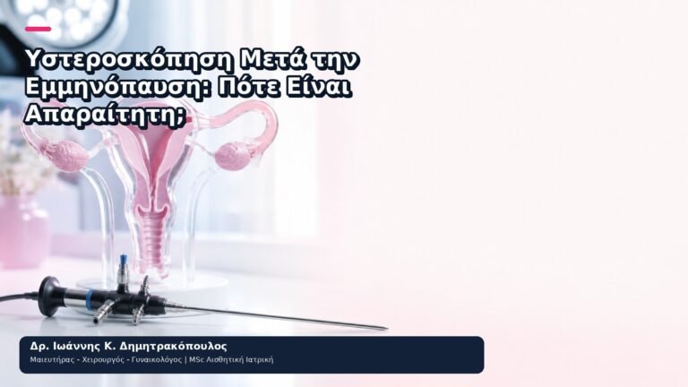 Υστεροσκόπηση Μετά την Εμμηνόπαυση: Πότε Είναι Απαραίτητη; - Δρ. Ιωάννης Κ. Δημητρακόπουλος