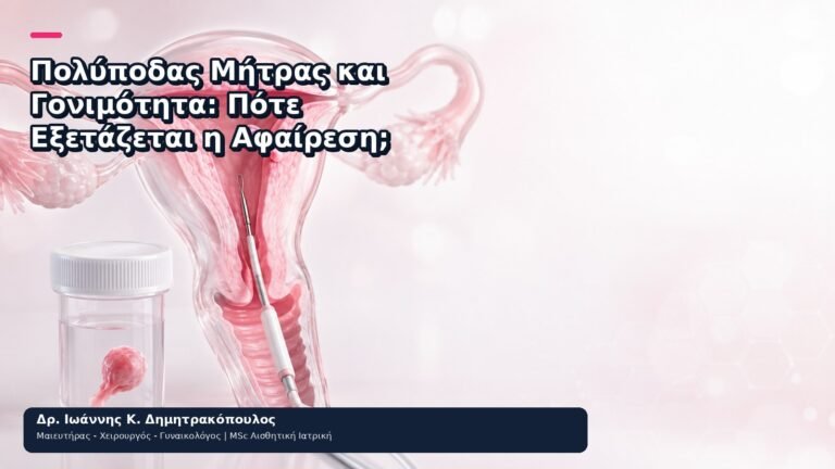 Πολύποδας Μήτρας και Γονιμότητα: Πότε Εξετάζεται η Αφαίρεση; - Δρ. Ιωάννης Κ. Δημητρακόπουλος