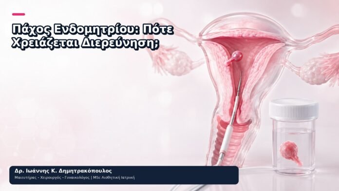Πάχος Ενδομητρίου: Πότε Χρειάζεται Διερεύνηση; Πάχος Ενδομητρίου: Πότε Χρειάζεται Διερεύνηση; - Δρ. Ιωάννης Κ. Δημητρακόπουλος