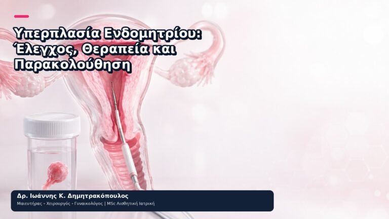 Υπερπλασία Ενδομητρίου: Έλεγχος, Θεραπεία και Παρακολούθηση - Δρ. Ιωάννης Κ. Δημητρακόπουλος