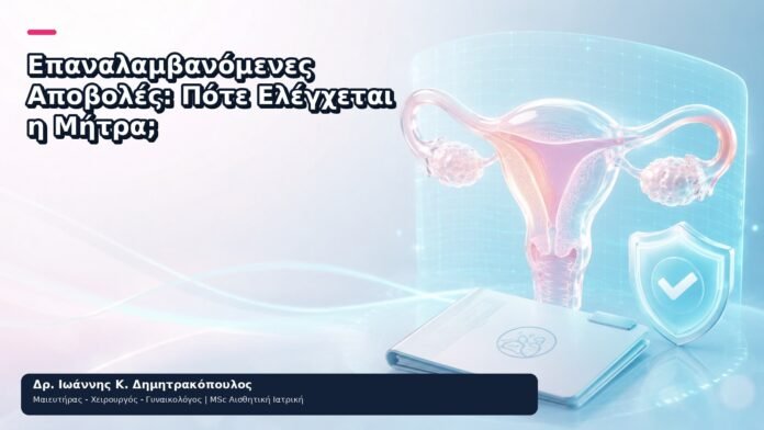 Επαναλαμβανόμενες Αποβολές: Πότε Ελέγχεται η Μήτρα; Επαναλαμβανόμενες Αποβολές: Πότε Ελέγχεται η Μήτρα; - Δρ. Ιωάννης Κ. Δημητρακόπουλος