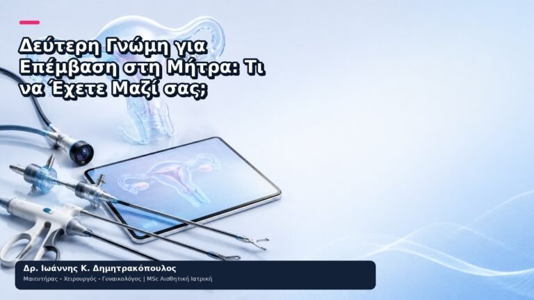 Δεύτερη Γνώμη για Επέμβαση στη Μήτρα: Τι να Έχετε Μαζί σας; - Δρ. Ιωάννης Κ. Δημητρακόπουλος