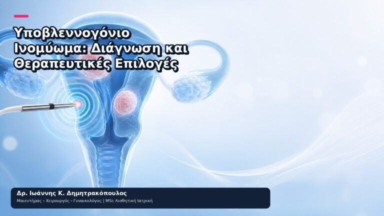 Υποβλεννογόνιο Ινομύωμα: Διάγνωση και Θεραπευτικές Επιλογές - Δρ. Ιωάννης Κ. Δημητρακόπουλος