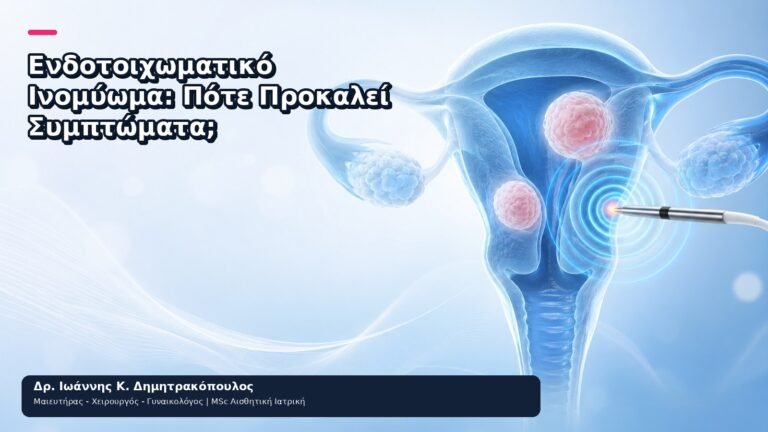 Ενδοτοιχωματικό Ινομύωμα: Πότε Προκαλεί Συμπτώματα; - Δρ. Ιωάννης Κ. Δημητρακόπουλος