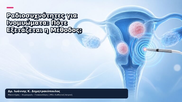 Ραδιοσυχνότητες για Ινομυώματα: Πότε Εξετάζεται η Μέθοδος; - Δρ. Ιωάννης Κ. Δημητρακόπουλος