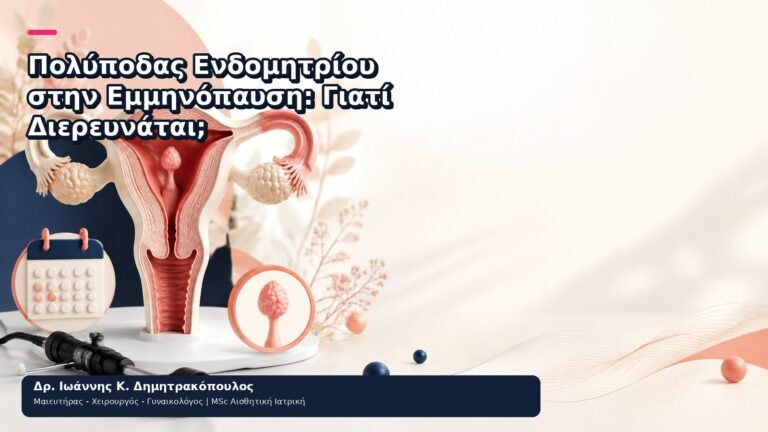Πολύποδας Ενδομητρίου στην Εμμηνόπαυση: Γιατί Διερευνάται; - Δρ. Ιωάννης Κ. Δημητρακόπουλος