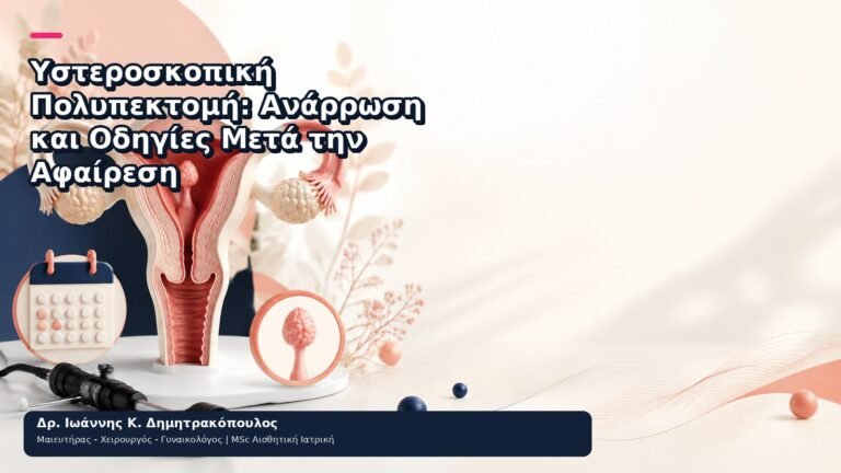 Υστεροσκοπική Πολυπεκτομή: Ανάρρωση και Οδηγίες Μετά την Αφαίρεση - Δρ. Ιωάννης Κ. Δημητρακόπουλος