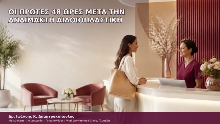 οι πρώτες 48 ώρες μετά την αναίμακτη αιδοιοπλαστική