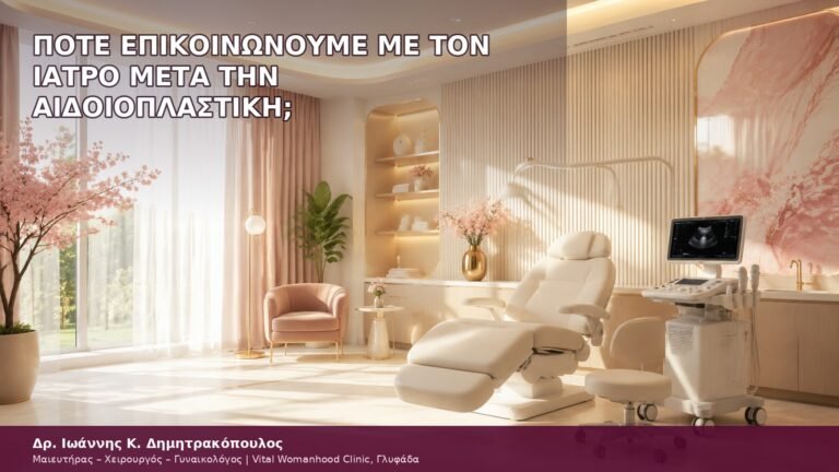 πότε επικοινωνούμε με τον ιατρό μετά την αιδοιοπλαστική