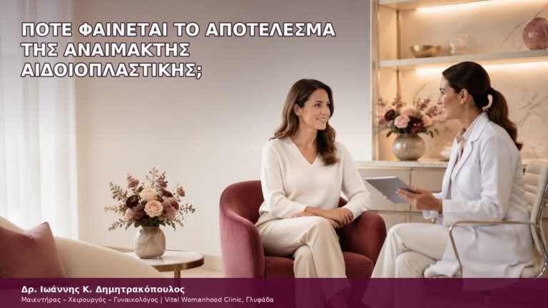 πότε φαίνεται το αποτέλεσμα της αναίμακτης αιδοιοπλαστικής
