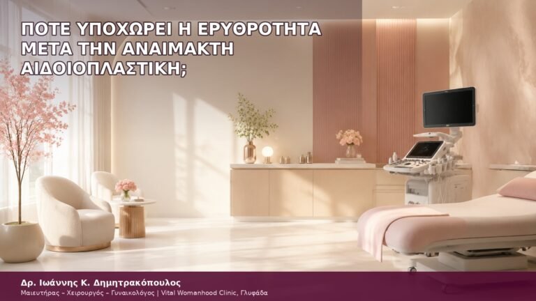 πότε υποχωρεί η ερυθρότητα μετά την αναίμακτη αιδοιοπλαστική