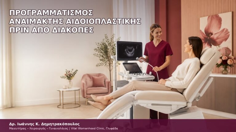 προγραμματισμός αναίμακτης αιδοιοπλαστικής πριν από διακοπές