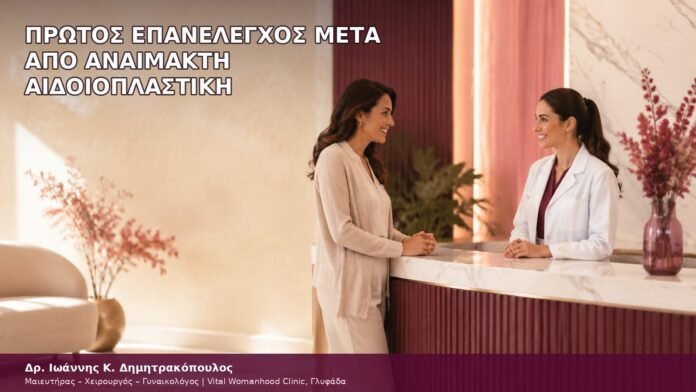 πρώτος επανέλεγχος μετά από αναίμακτη αιδοιοπλαστική