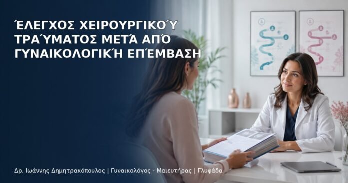 Έλεγχος Χειρουργικού Τραύματος μετά από Γυναικολογική Επέμβαση - Δρ. Ιωάννης Δημητρακόπουλος