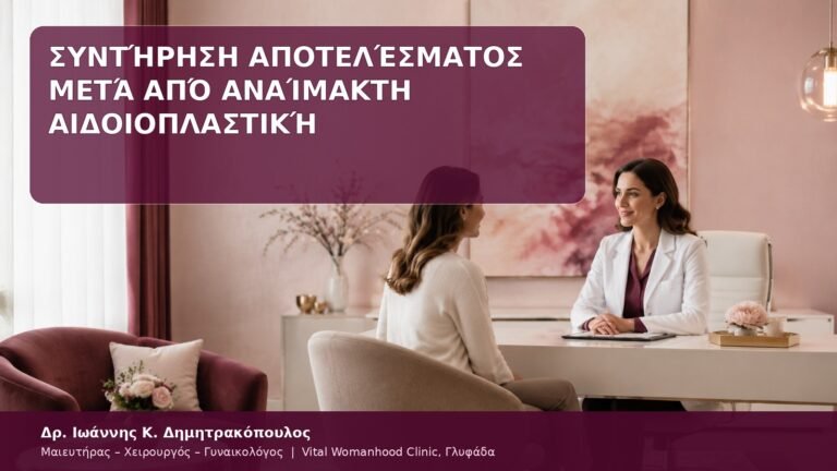 συντήρηση αποτελέσματος αιδοιοπλαστικής