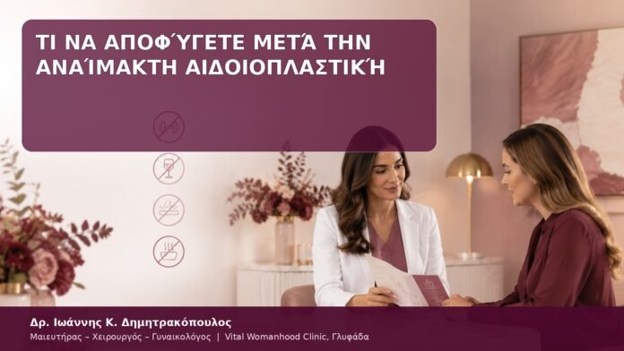 οδηγίες μετά την αναίμακτη αιδοιοπλαστική