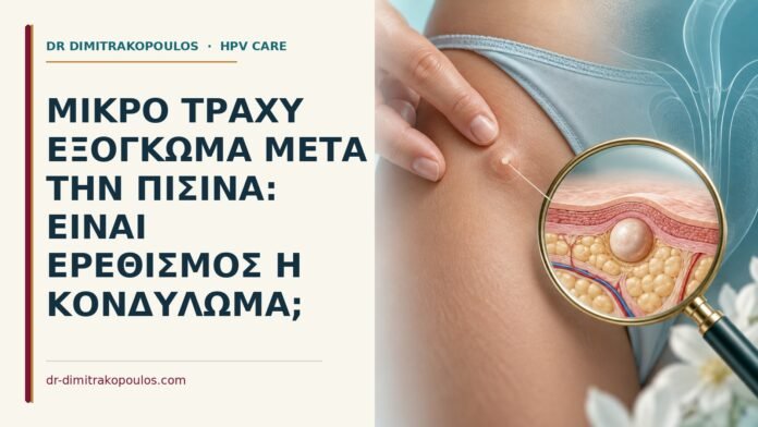 Μικρό τραχύ εξόγκωμα μετά την πισίνα: είναι ερεθισμός ή κονδύλωμα Ιατρικό cover για: Μικρό τραχύ εξόγκωμα μετά την πισίνα: είναι ερεθισμός ή κονδύλωμα