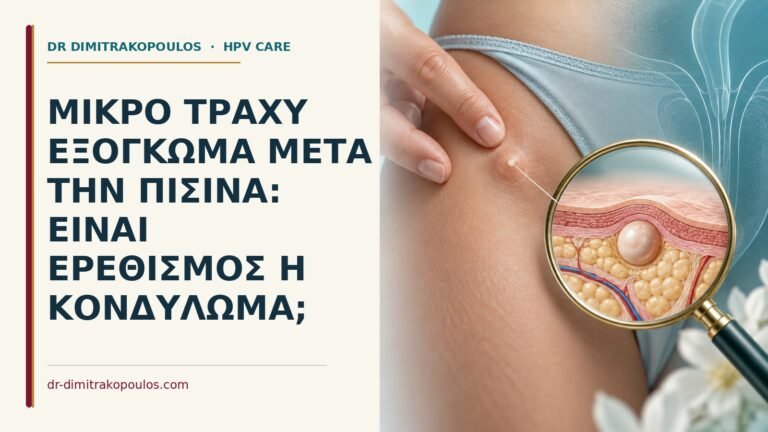 Ιατρικό cover για: Μικρό τραχύ εξόγκωμα μετά την πισίνα: είναι ερεθισμός ή κονδύλωμα