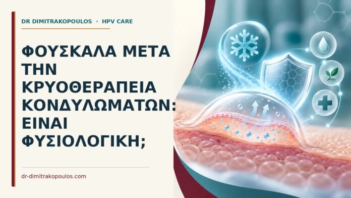 Φουσκάλα μετά την κρυοθεραπεία κονδυλωμάτων: είναι φυσιολογική Ιατρικό cover για: Φουσκάλα μετά την κρυοθεραπεία κονδυλωμάτων: είναι φυσιολογική