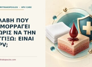 Βλάβη που αιμορραγεί χωρίς να την αγγίξω: είναι HPV; Ιατρικό cover για: Βλάβη που αιμορραγεί χωρίς να την αγγίξω: είναι HPV