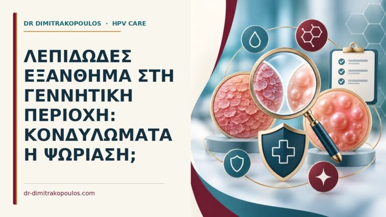 Ιατρικό cover για: Λεπιδώδες εξάνθημα στη γεννητική περιοχή: κονδυλώματα ή ψωρίαση