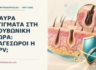 Μαύρα στίγματα στη βουβωνική χώρα: φαγεσώροι ή HPV; Ιατρικό cover για: Μαύρα στίγματα στη βουβωνική χώρα: φαγεσώροι ή HPV