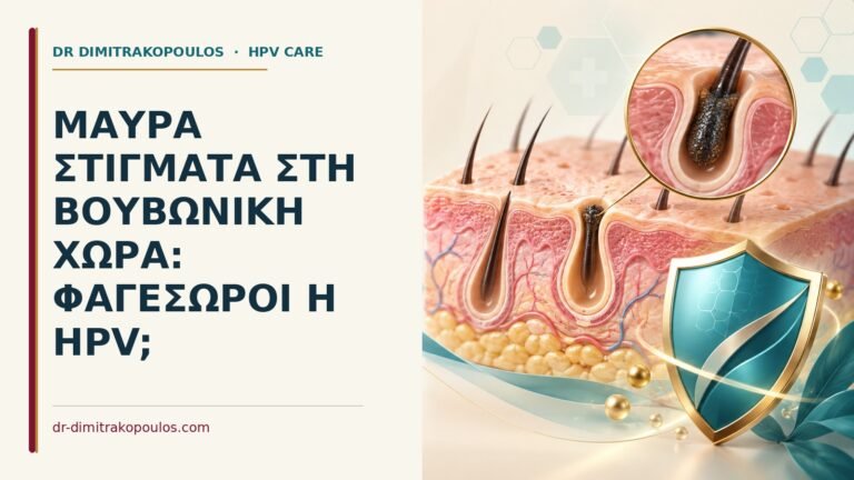 Ιατρικό cover για: Μαύρα στίγματα στη βουβωνική χώρα: φαγεσώροι ή HPV