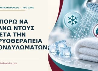 Μπορώ να κάνω ντους μετά την κρυοθεραπεία κονδυλωμάτων; Ιατρικό cover για: Μπορώ να κάνω ντους μετά την κρυοθεραπεία κονδυλωμάτων