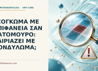 Ιατρικό cover για: Εξόγκωμα με επιφάνεια σαν βατόμουρο: ταιριάζει με κονδύλωμα