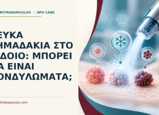 Ιατρικό cover για: Λευκά σημαδάκια στο αιδοίο: μπορεί να είναι κονδυλώματα