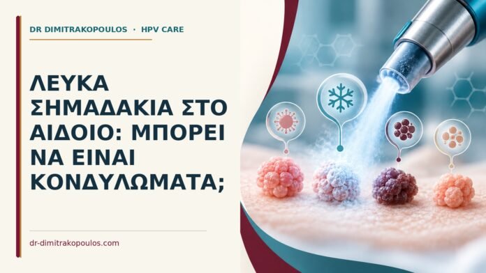 Λευκά σημαδάκια στο αιδοίο: μπορεί να είναι κονδυλώματα Ιατρικό cover για: Λευκά σημαδάκια στο αιδοίο: μπορεί να είναι κονδυλώματα