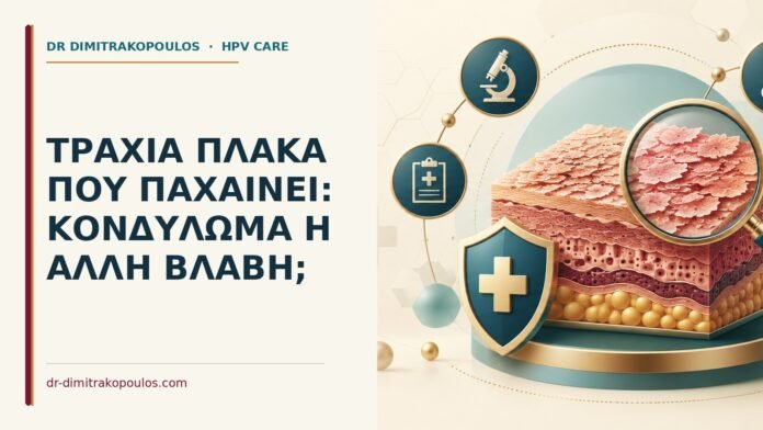 Ιατρικό cover για: Τραχιά πλάκα που παχαίνει: κονδύλωμα ή άλλη βλάβη