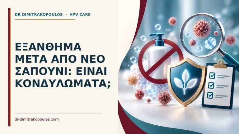Ιατρικό cover για: Εξάνθημα μετά από νέο σαπούνι: είναι κονδυλώματα