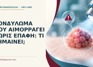 Κονδύλωμα που αιμορραγεί χωρίς επαφή: τι σημαίνει; Ιατρικό cover για: Κονδύλωμα που αιμορραγεί χωρίς επαφή: τι σημαίνει