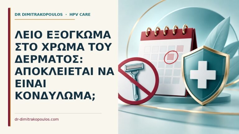 Ιατρικό cover για: Λείο εξόγκωμα στο χρώμα του δέρματος: αποκλείεται να είναι κονδύλωμα