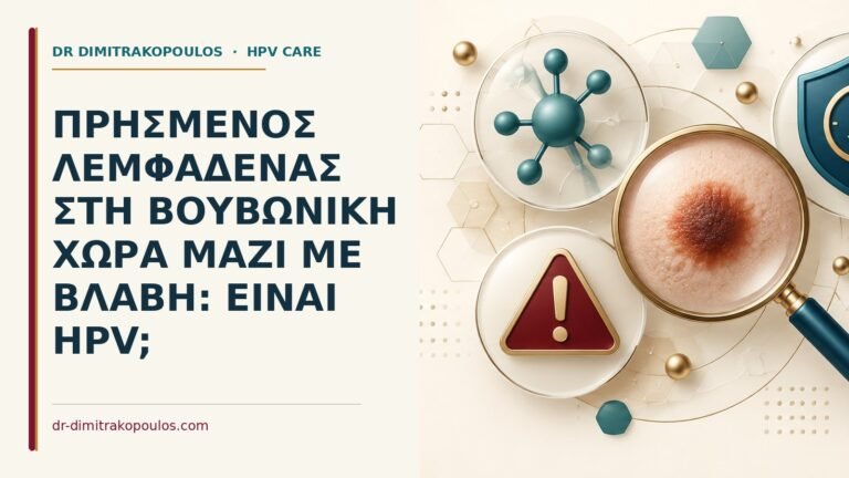 Ιατρικό cover για: Πρησμένος λεμφαδένας στη βουβωνική χώρα μαζί με βλάβη: είναι HPV