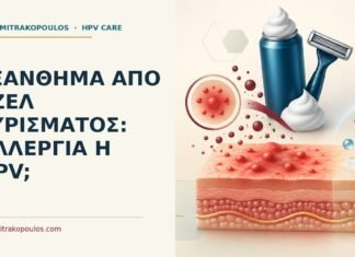 Εξάνθημα από τζελ ξυρίσματος: αλλεργία ή HPV; Ιατρικό cover για: Εξάνθημα από τζελ ξυρίσματος: αλλεργία ή HPV