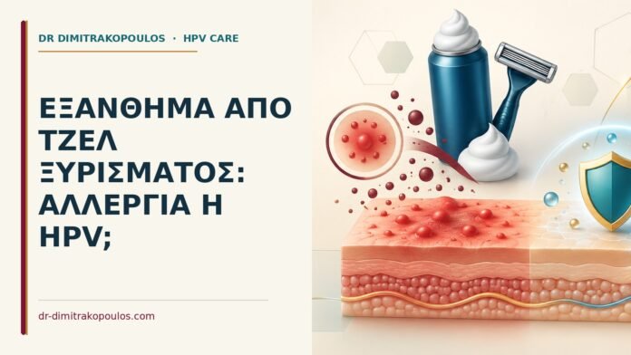 Εξάνθημα από τζελ ξυρίσματος: αλλεργία ή HPV Ιατρικό cover για: Εξάνθημα από τζελ ξυρίσματος: αλλεργία ή HPV