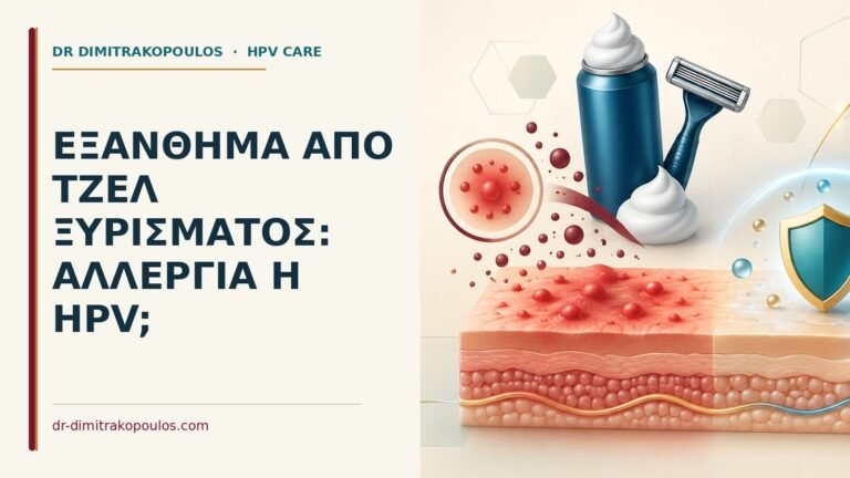 Ιατρικό cover για: Εξάνθημα από τζελ ξυρίσματος: αλλεργία ή HPV