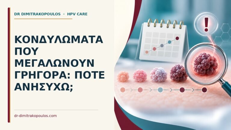 Ιατρικό cover για: Κονδυλώματα που μεγαλώνουν γρήγορα: πότε ανησυχώ