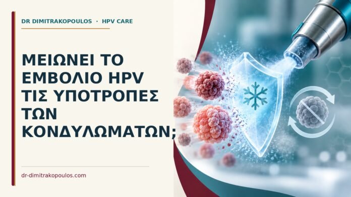 Ιατρικό cover για: Μειώνει το εμβόλιο HPV τις υποτροπές των κονδυλωμάτων